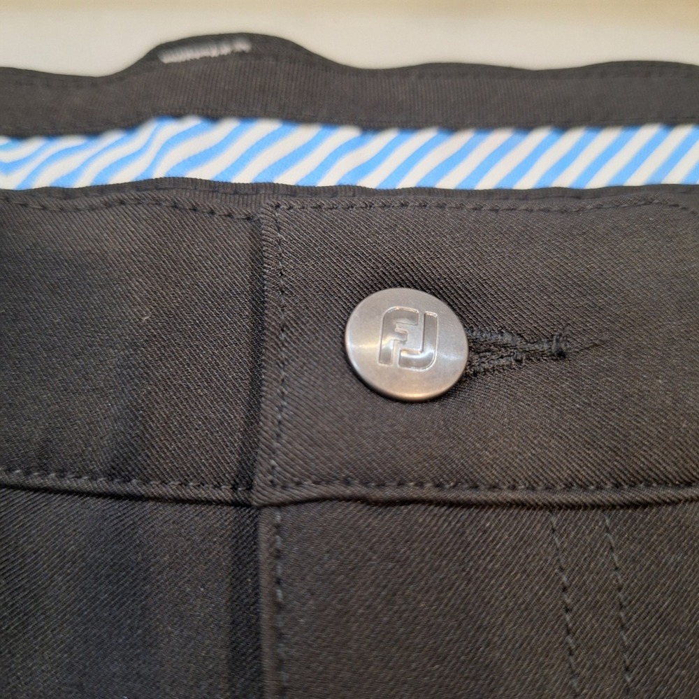New FootJoy Performance Pants Mens W38 L34 Black Athletic Fit Golf 24193 Slimmer - Picture 7 of 9
